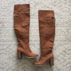 Thigh high’s. Tan. 4 in heel